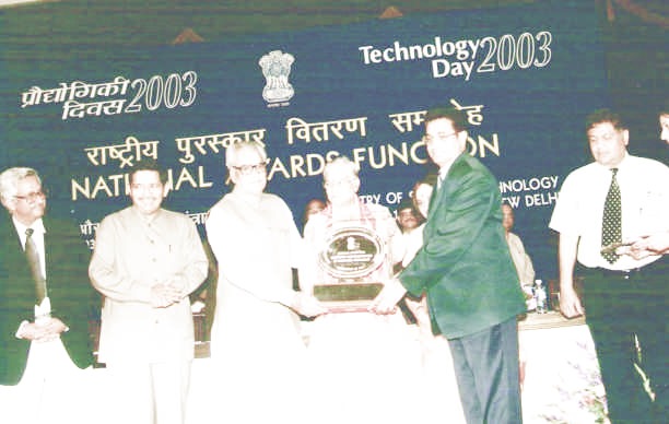 Shantha Biotechnics receiving the National Technology Award in 2003