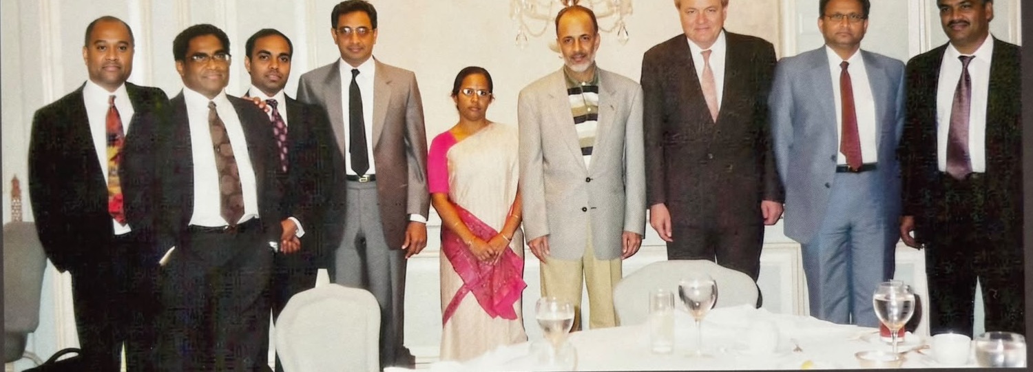 Dr Gita Sharma, K. Varaprasad Reddy and collaborators during Shantha Biotechnics' Omani partnership chapter